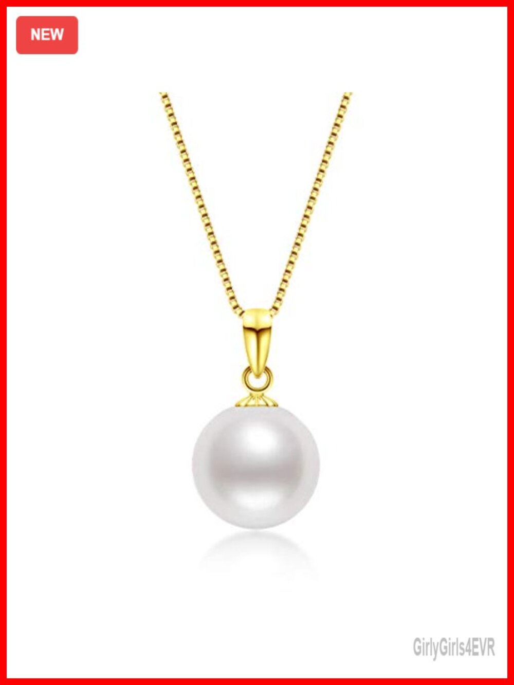 18K Gold Freshwater Pearl Pendant Necklace